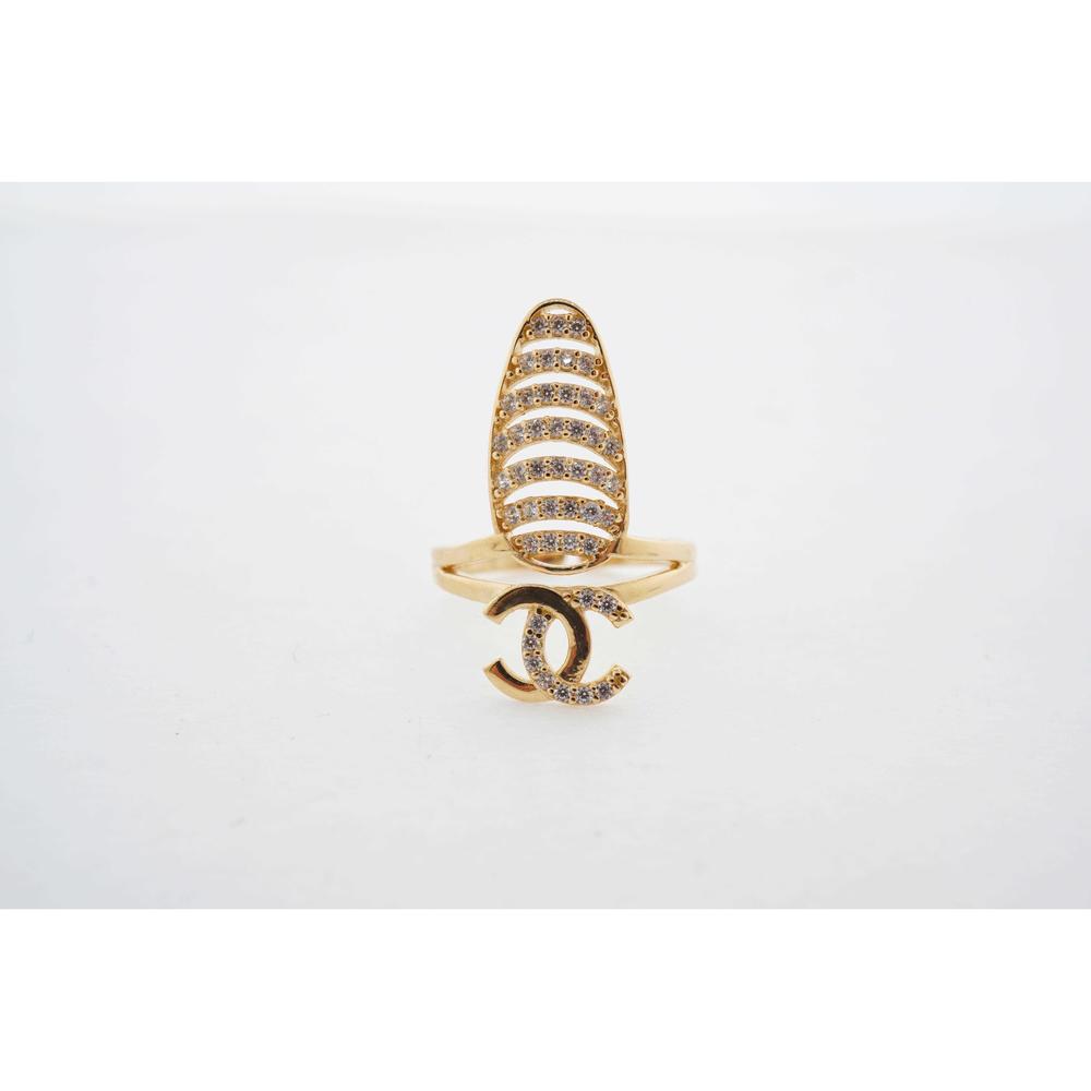 Estate Unbranded CZ 14k Yellow Gold Ring 5.25 || 2.80g